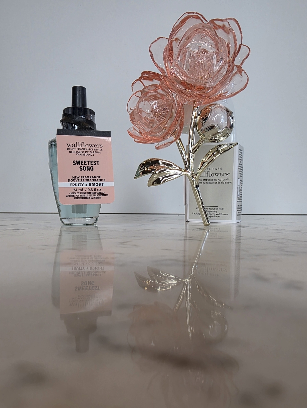 Bath And Body Works Wall Flower Rose Plus Sweetest Song Refill